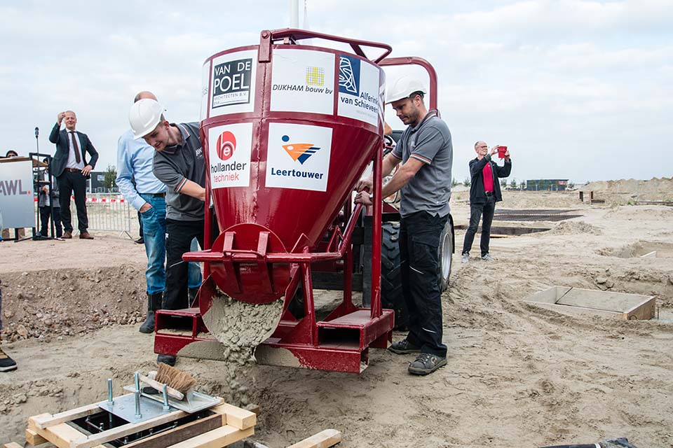 Concrete poured for new AWL Netherlands office and factory AWL
